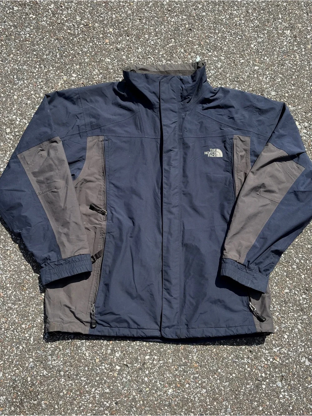 The North Face Men’s Navy and Gray HyVent Large Jacket
